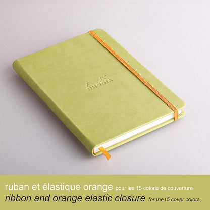 RHODIArama Webnotebook A5 Ivory Plain Hardcover-Anise Green