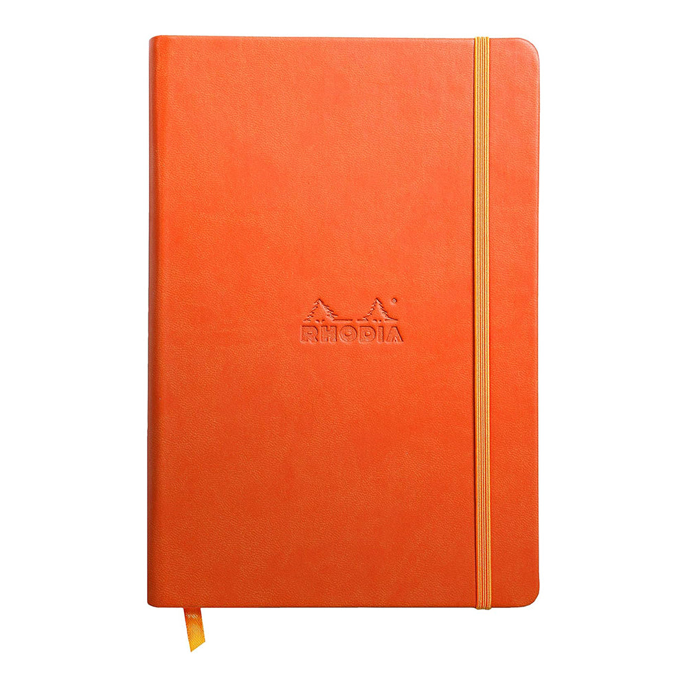 RHODIArama Webnotebook A5 Ivory Plain Hardcover-Tangerine