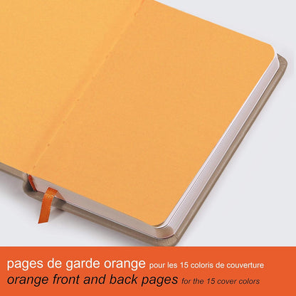 RHODIArama Webnotebook A5 Ivory Plain Hardcover-Tangerine