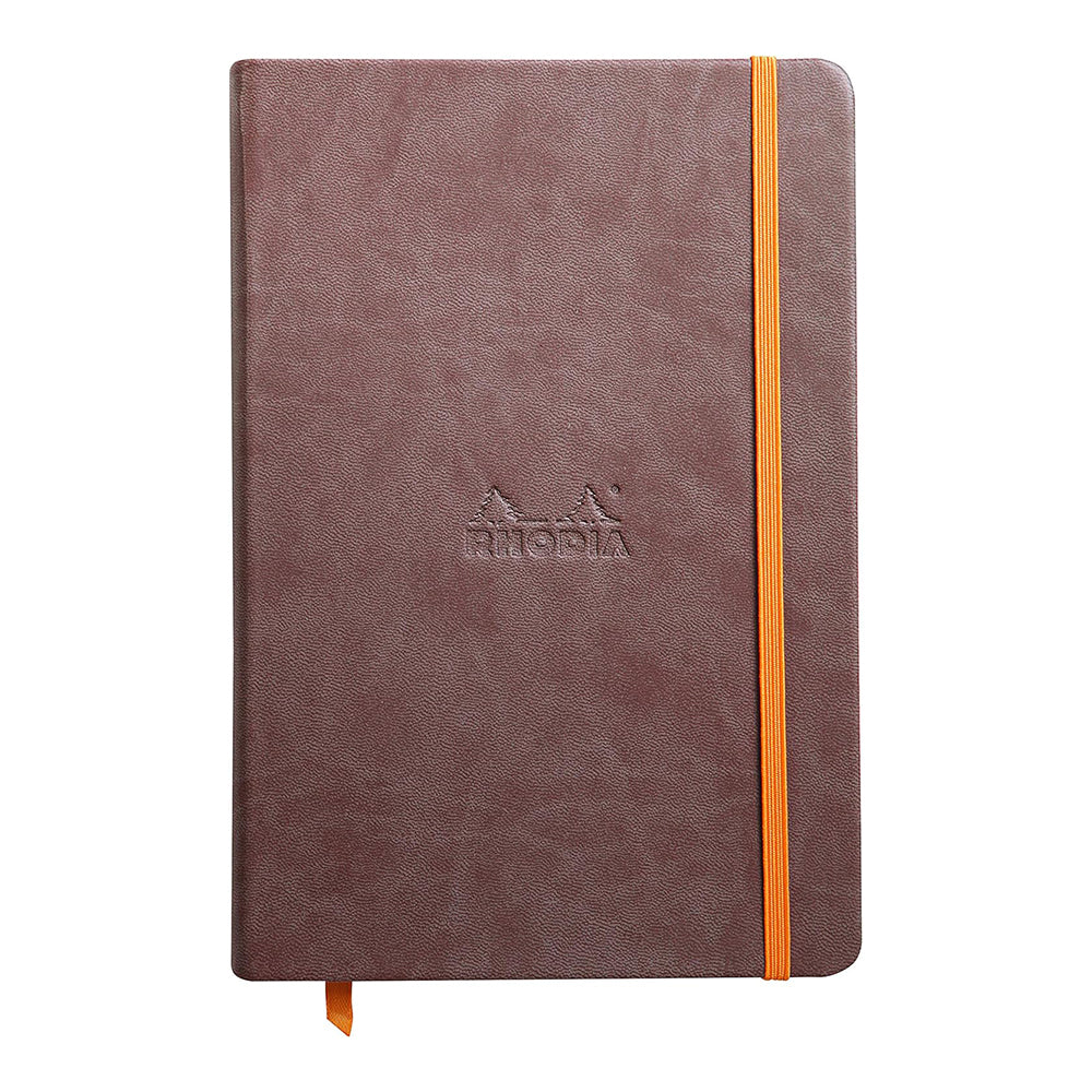 RHODIArama Webnotebook A5 Ivory Lined Hardcover-Chocolate