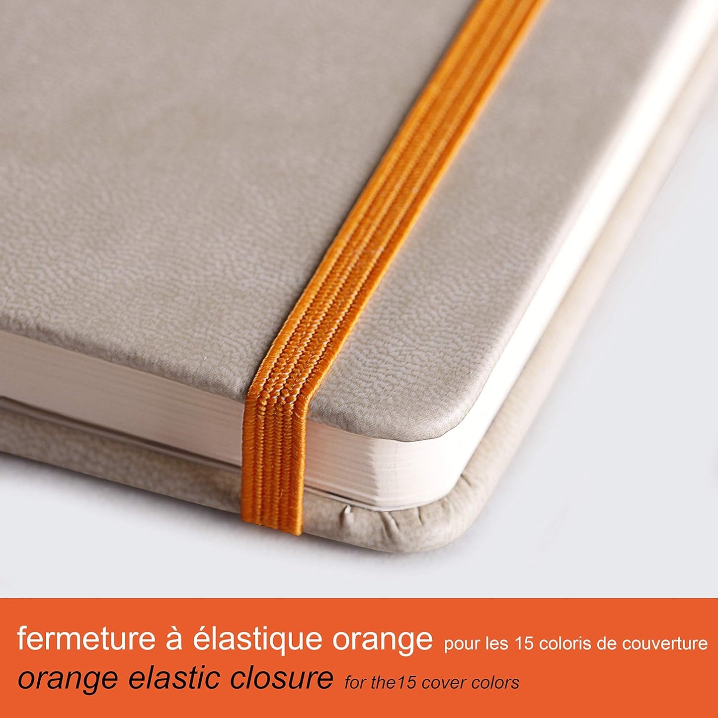 RHODIArama Webnotebook A5 Ivory Lined Hardcover-Tangerine