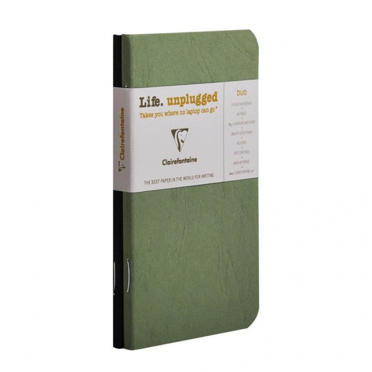 CLAIREFONTAINE Age Bag Duo Notebooks 7.5x12cm 24s 5x5 Sq Assorted