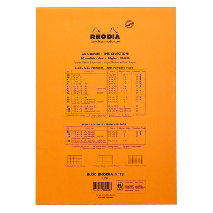 RHODIA Basics No.18 A4 210x297mm Plain hsp Orange