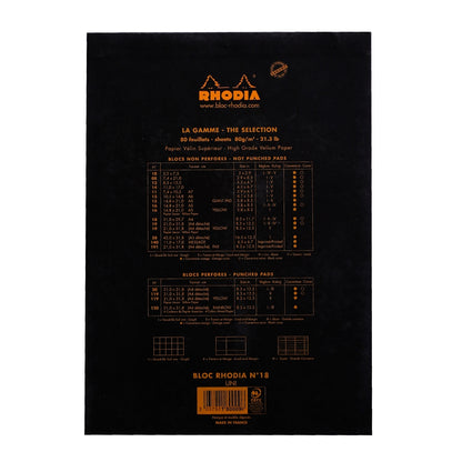 RHODIA Basics No.18 A4 210x297mm Plain hsp Black