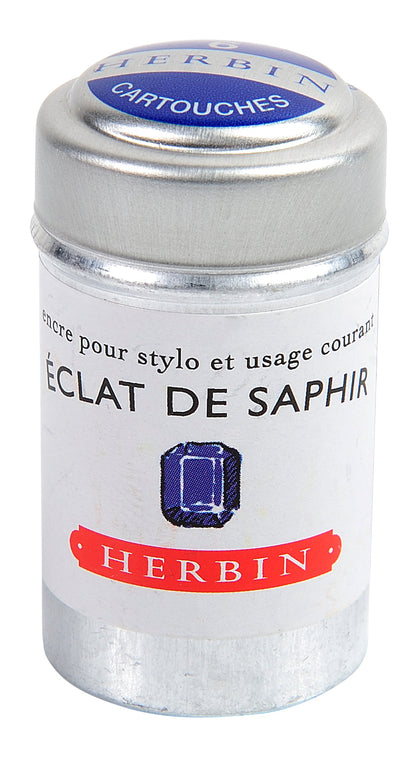 JACQUES HERBIN La Perle des Encres Ink Cartridges 6s Eclat de Saphir