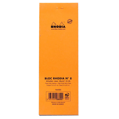 RHODIA Basics No.8 74x210mm Lined hsp Orange