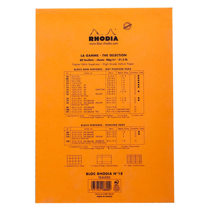 RHODIA Basics No.18 A4 210x297mm Lined+Margin hsp Orange