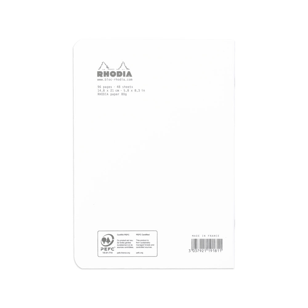 RHODIA Classic Stapled A5 148x210mm 5x5 Sq White