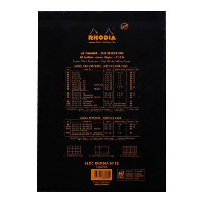 RHODIA Basics No.18 A4 210x297mm Lined+Margin hsp Black