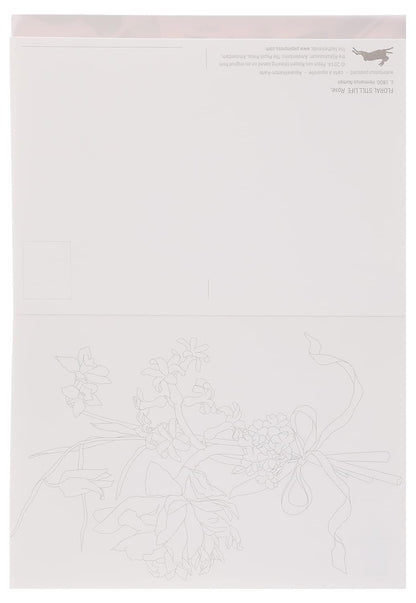 PEPIN Postcard Colouring Book Floral Still Life