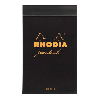 RHODIA Basics Pocket Pad 75x120mm Lined Black