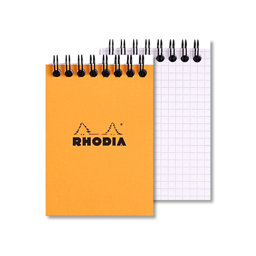 RHODIA Classic Notepad A7 75x105mm 5x5 Sq Orange