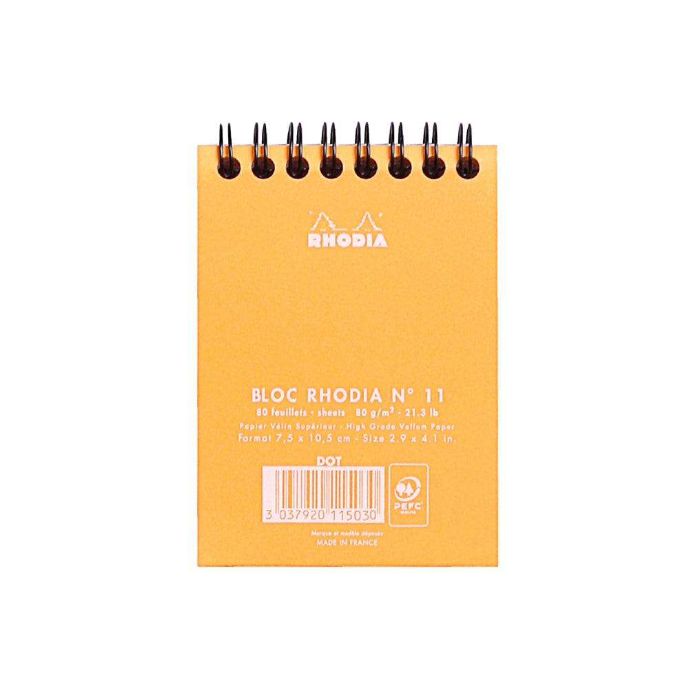 RHODIA Classic Notepad A7 75x105mm Dot Orange