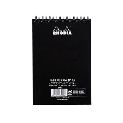 RHODIA Classic Notepad A5 148x210mm Dot Black