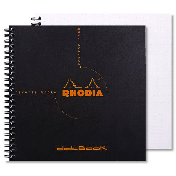 RHODIA Classic Reverse Book 210x210mm Dot Black