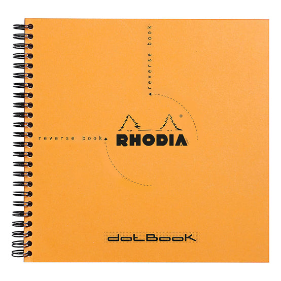 RHODIA Classic Reverse Book 210x210mm Dot Orange