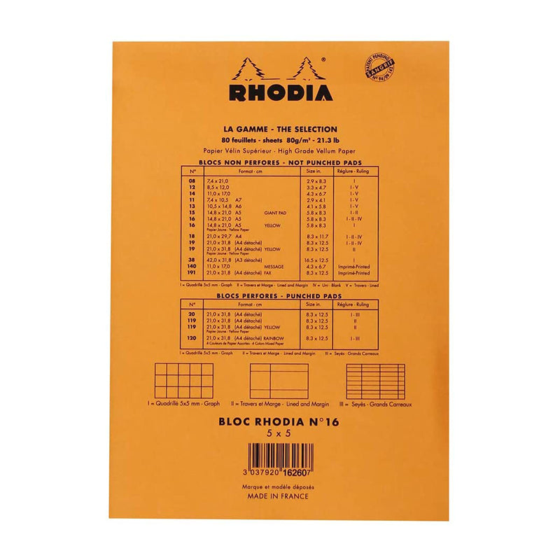 RHODIA Basics Yellow No.16 A5 148x210mm Orange