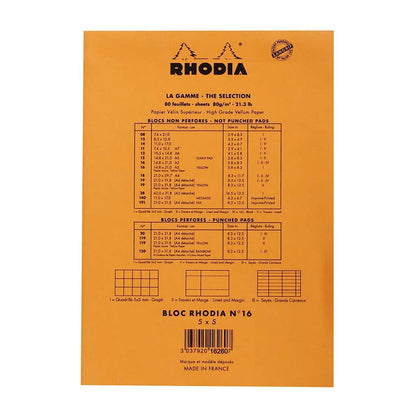 RHODIA Basics Yellow No.16 A5 148x210mm Orange