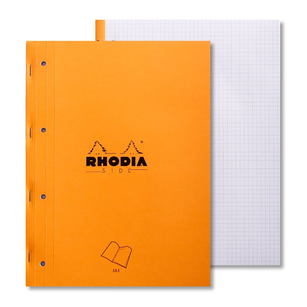 RHODIA Basics Side Pad A4 223x297mm 5x5 Sq Orange