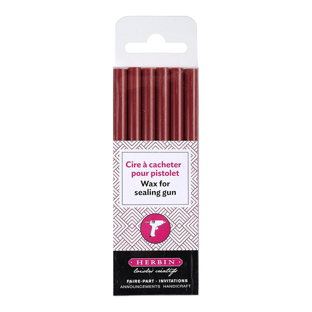 J.HERBIN Wax Gun Sticks 6x Cherry