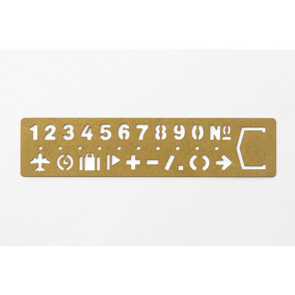 TRAVELERS Brass Template Bookmark Number