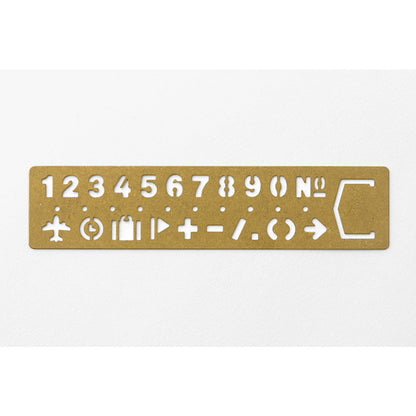 TRAVELERS Brass Template Bookmark Number