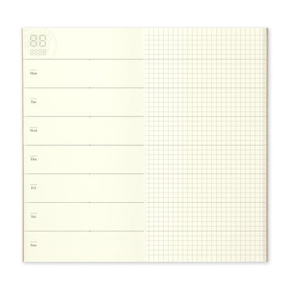 TRAVELERS Notebook Refill 019 Free Diary Weekly+Grid