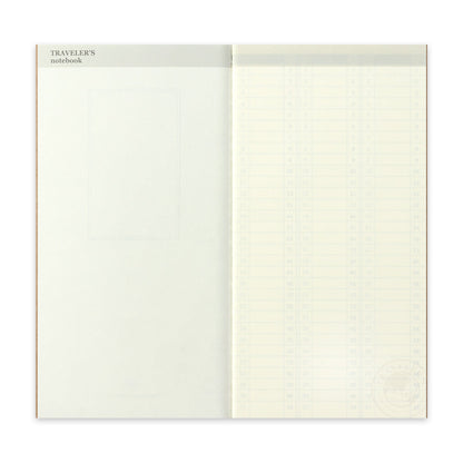 TRAVELERS Notebook Refill 018 Weekly Free DIary Vertical