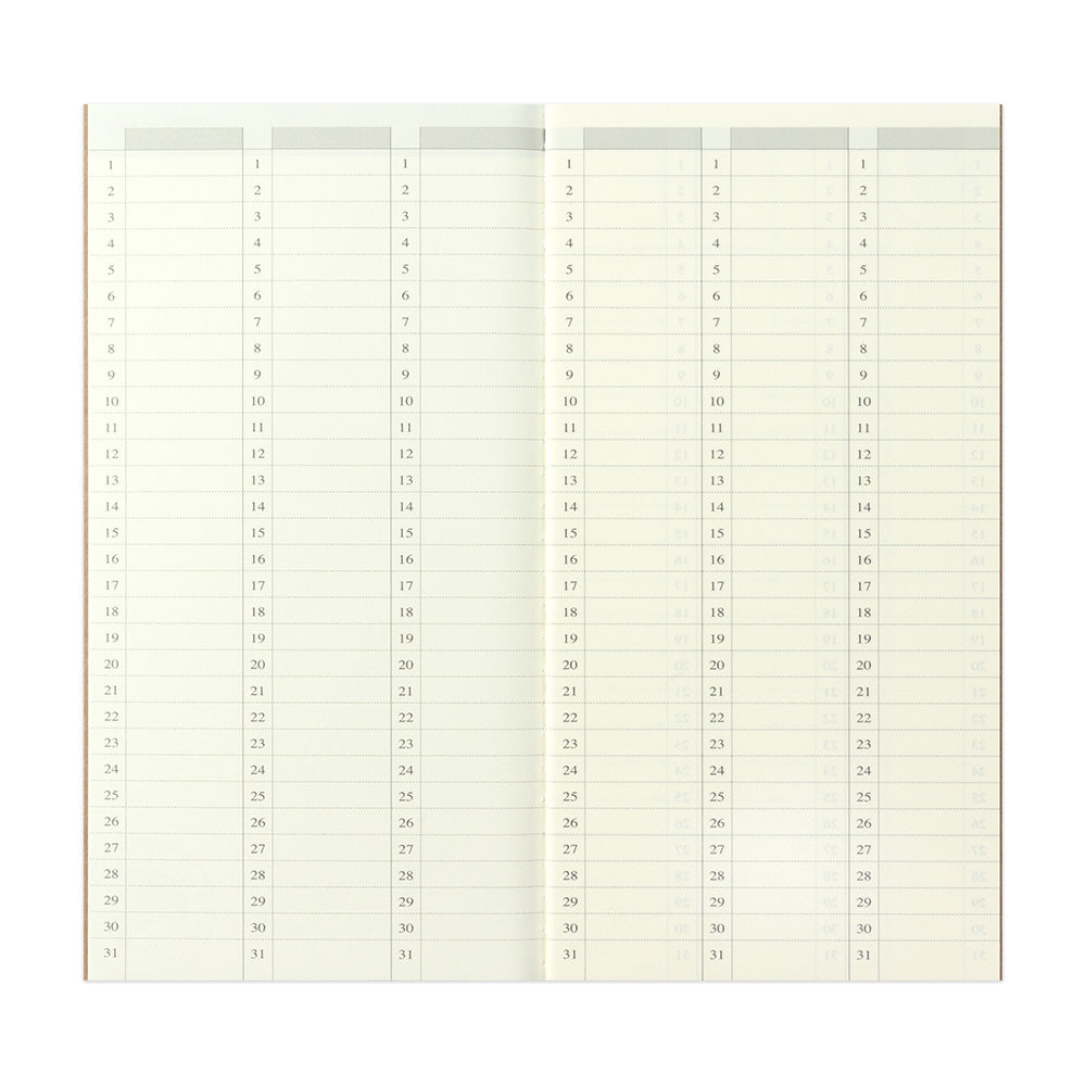 TRAVELERS Notebook Refill 018 Weekly Free DIary Vertical