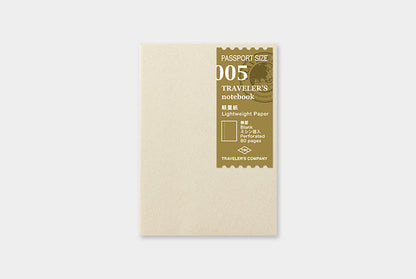 TRAVELERS Notebook Passport Refill 005 Light Paper