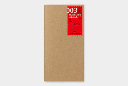 TRAVELERS Notebook Refill 003 Blank Notebook