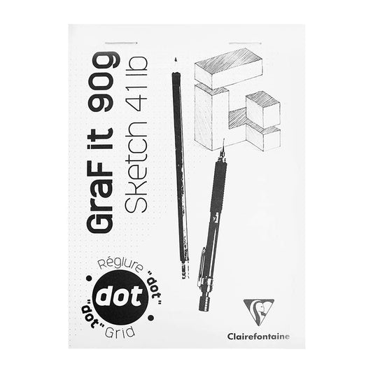 CLAIREFONTAINE GraF it Pad A4 90g 80s Dot Grid White No.63