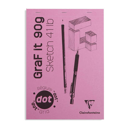 CLAIREFONTAINE GraF it Pad A4 90g 80s Dot Grid Pink°60