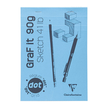 CLAIREFONTAINE GraF it Pad A5 90g 80s Dot Grid Blue No.71