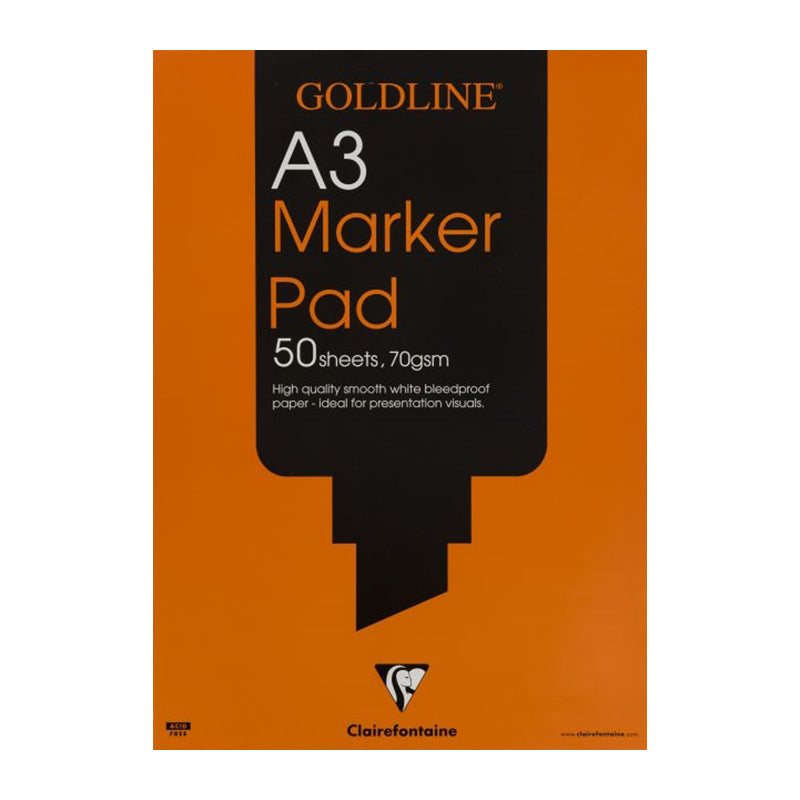 CLAIREFONTAINE Goldline Bleedproof Marker Pad A3 GPB1A3Z