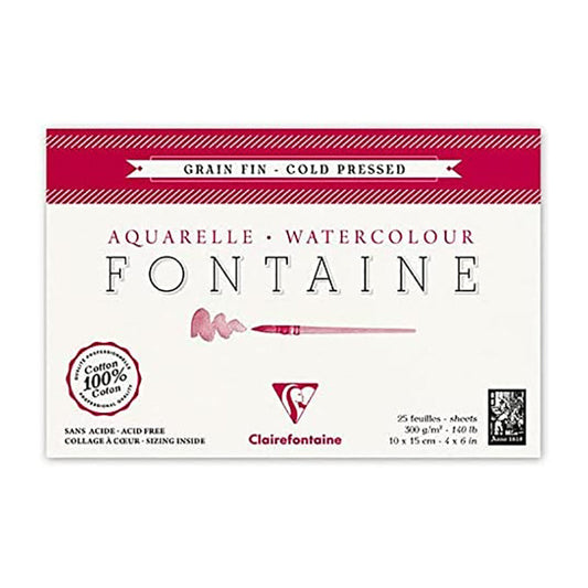 CLAIREFONTAINE Fontaine 4 Sides Cold Pressed 300g 10x15cm 25s