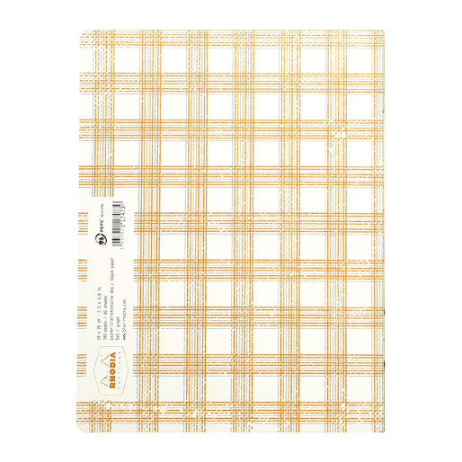 RHODIA Heritage Raw 190x250mm 5x5 Sq Tartan Ivory