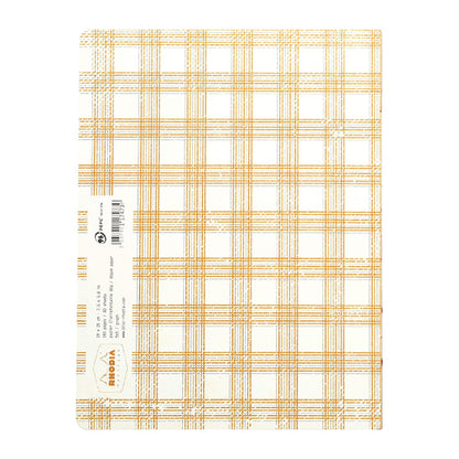 RHODIA Heritage Raw 190x250mm 5x5 Sq Tartan Ivory