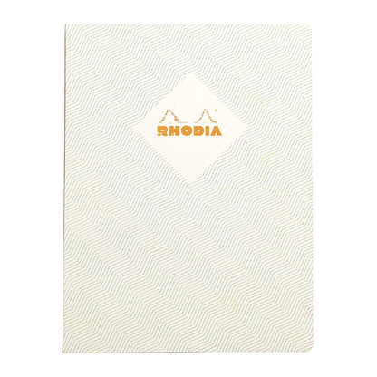 RHODIA Heritage Raw 190x250mm 5x5 Sq Chevrons Ivory