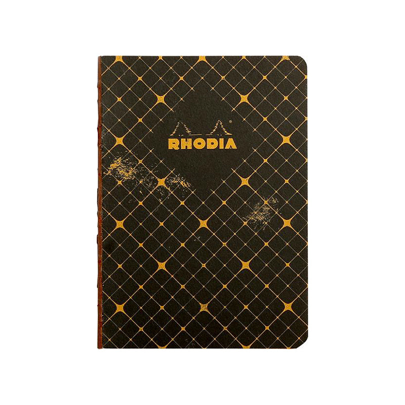 RHODIA Heritage Raw 190x250mm Lined Quadrille Black