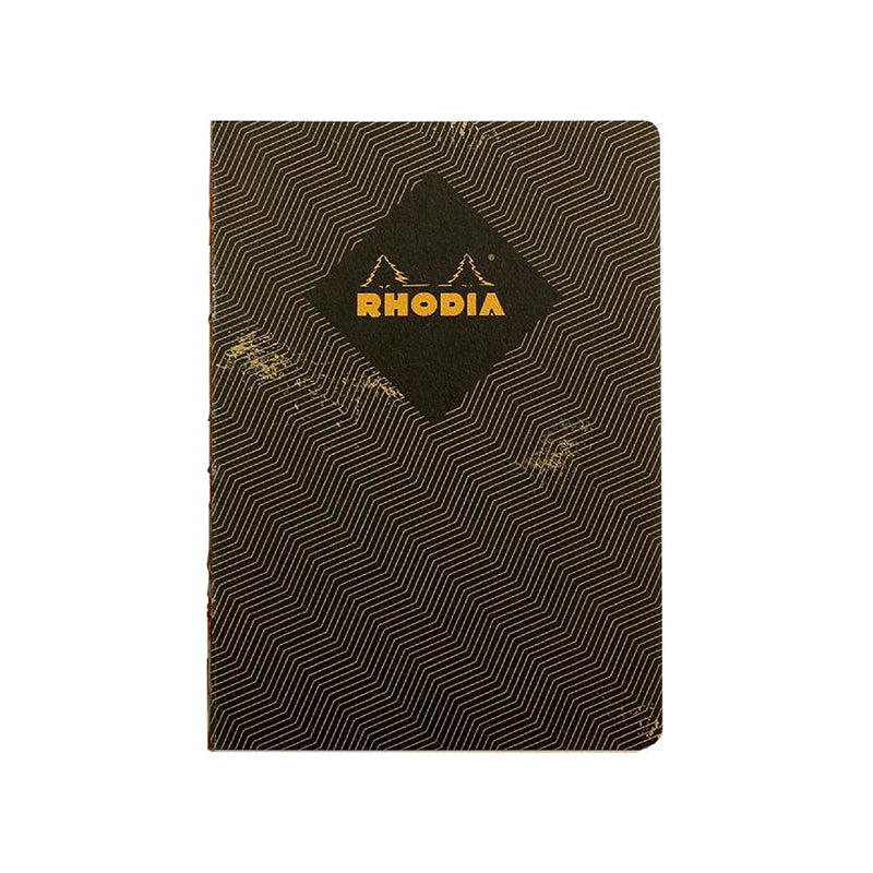 RHODIA Heritage Raw 190x250mm Lined Chevrons Black