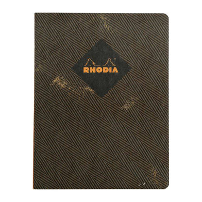 RHODIA Heritage Raw 190x250mm 5x5 Sq Chevrons Black