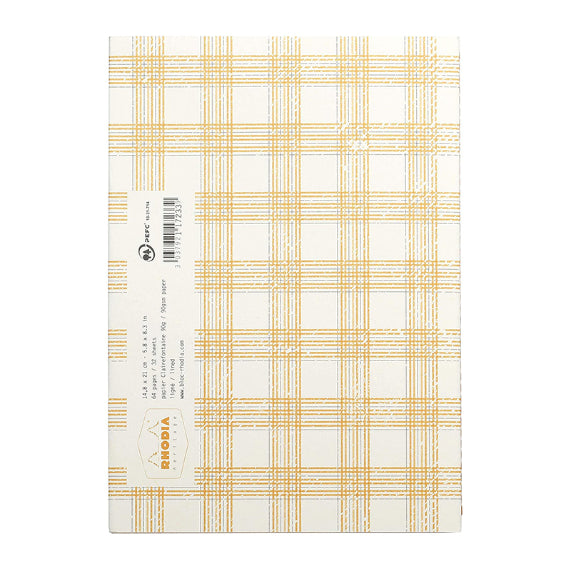 RHODIA Heritage Sewn A5 Lined Tartan Ivory