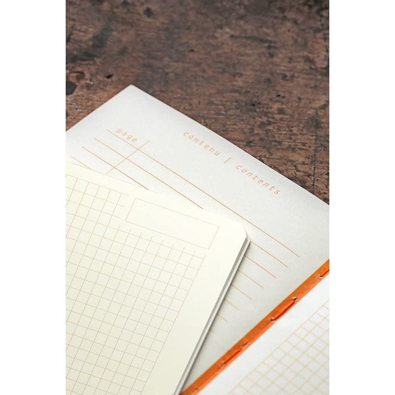 RHODIA Heritage Raw A5 5x5 Sq Quadrille Black