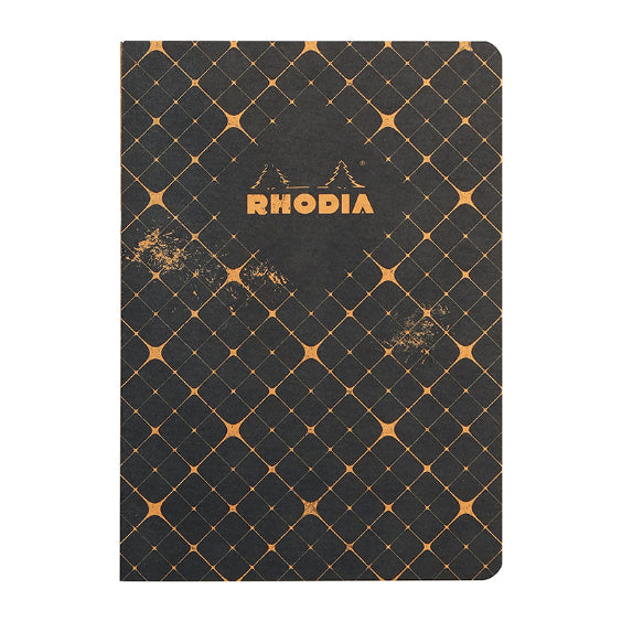 RHODIA Heritage Raw A5 Lined Quadrille Black