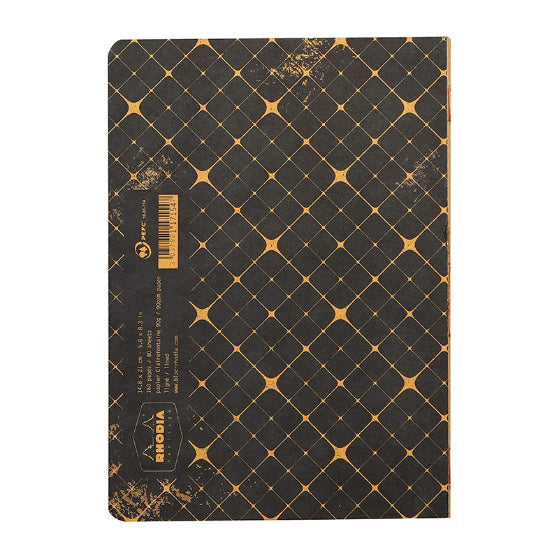 RHODIA Heritage Raw A5 Lined Quadrille Black