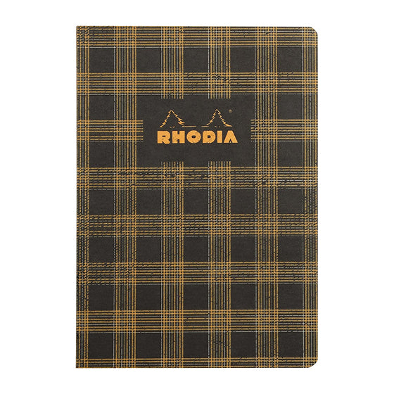 RHODIA Heritage Raw A5 Lined Tartan Black