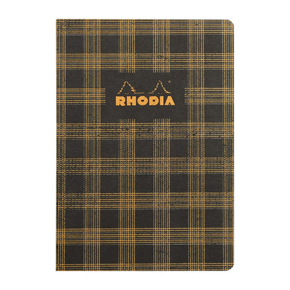 RHODIA Heritage Raw A5 Lined Tartan Black