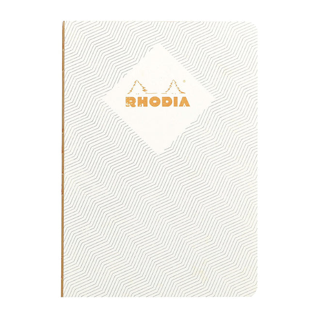 RHODIA Heritage Raw A5 5x5 Sq Chevrons Ivory