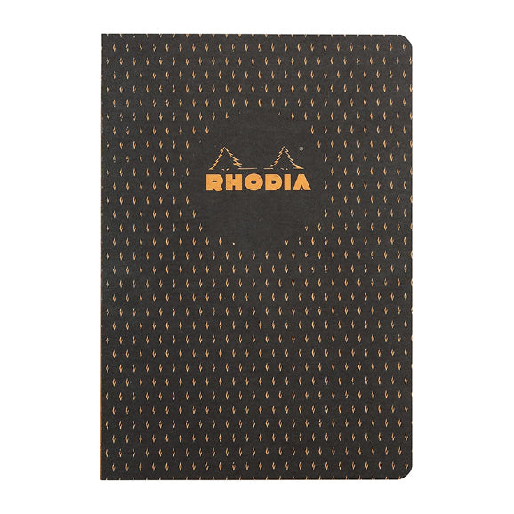 RHODIA Heritage Raw A5 5x5 Sq Moucheture Black